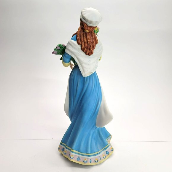 Lenox French Flower Maiden Woman with Iris Floral Bouquet Dh122 - Picture 5 of 10